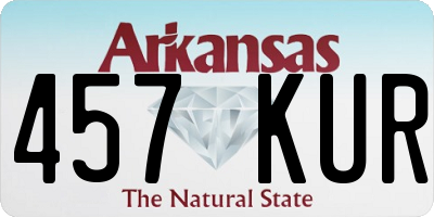 AR license plate 457KUR