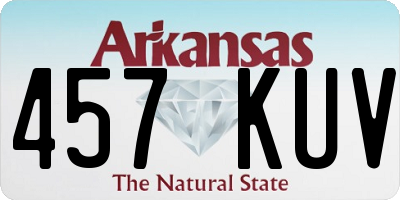 AR license plate 457KUV