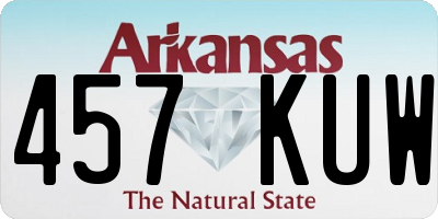 AR license plate 457KUW