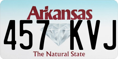 AR license plate 457KVJ
