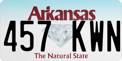 AR license plate 457KWN