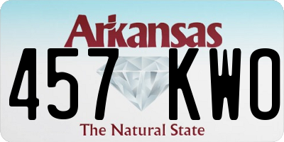 AR license plate 457KWO