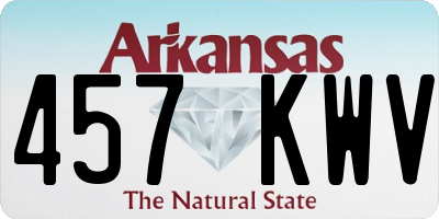 AR license plate 457KWV