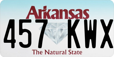 AR license plate 457KWX