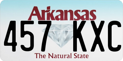 AR license plate 457KXC