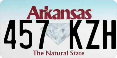 AR license plate 457KZH