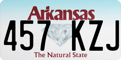 AR license plate 457KZJ