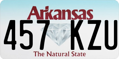 AR license plate 457KZU