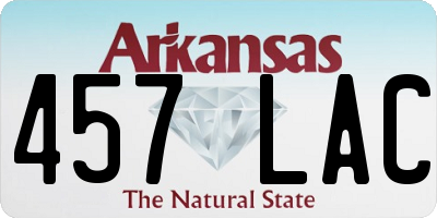 AR license plate 457LAC