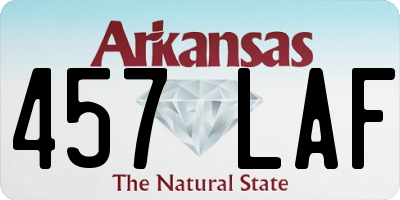 AR license plate 457LAF