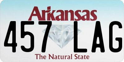 AR license plate 457LAG