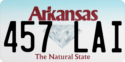 AR license plate 457LAI