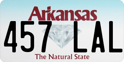 AR license plate 457LAL