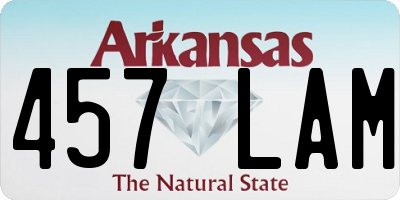 AR license plate 457LAM