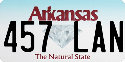AR license plate 457LAN