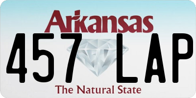 AR license plate 457LAP