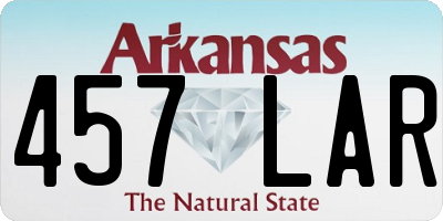 AR license plate 457LAR