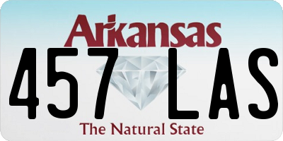 AR license plate 457LAS