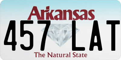 AR license plate 457LAT