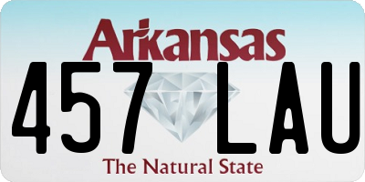 AR license plate 457LAU