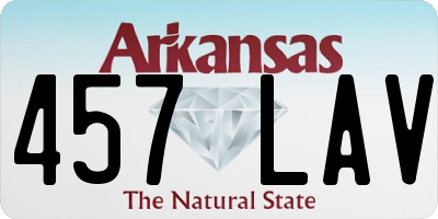 AR license plate 457LAV
