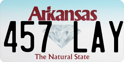 AR license plate 457LAY