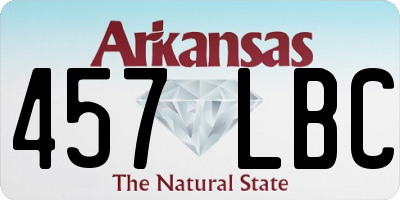 AR license plate 457LBC