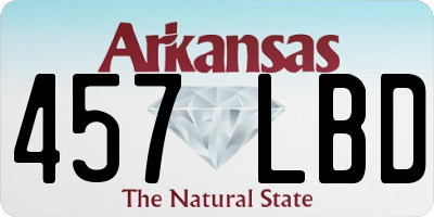 AR license plate 457LBD