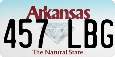 AR license plate 457LBG