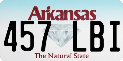AR license plate 457LBI