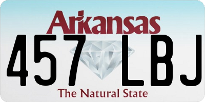 AR license plate 457LBJ