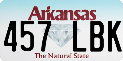 AR license plate 457LBK
