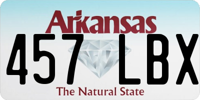 AR license plate 457LBX