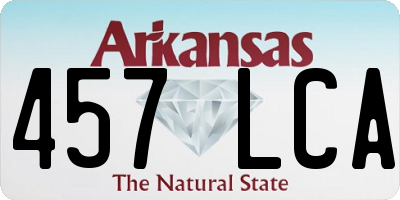 AR license plate 457LCA