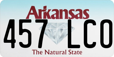 AR license plate 457LCO