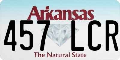 AR license plate 457LCR
