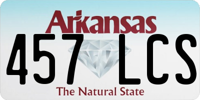 AR license plate 457LCS