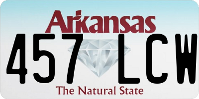 AR license plate 457LCW