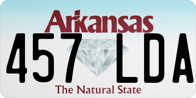 AR license plate 457LDA