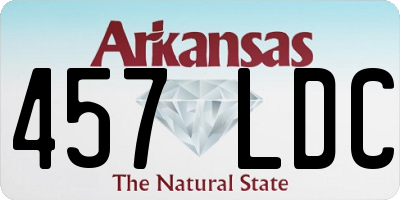 AR license plate 457LDC