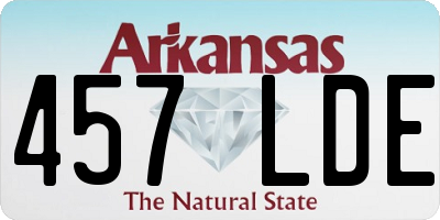 AR license plate 457LDE