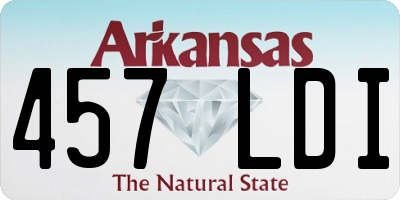 AR license plate 457LDI
