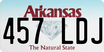 AR license plate 457LDJ