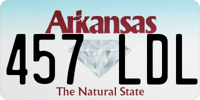 AR license plate 457LDL