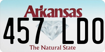 AR license plate 457LDO