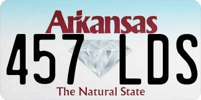 AR license plate 457LDS