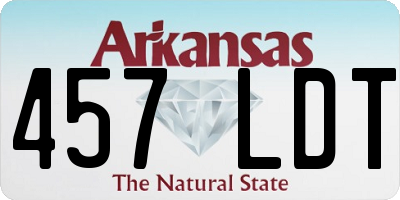 AR license plate 457LDT