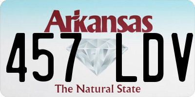 AR license plate 457LDV