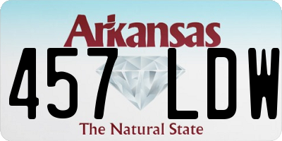 AR license plate 457LDW
