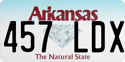 AR license plate 457LDX